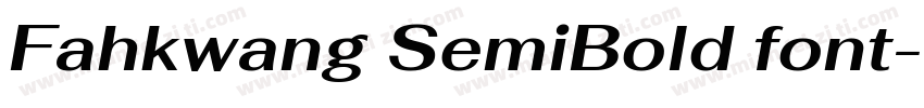 Fahkwang SemiBold font字体转换